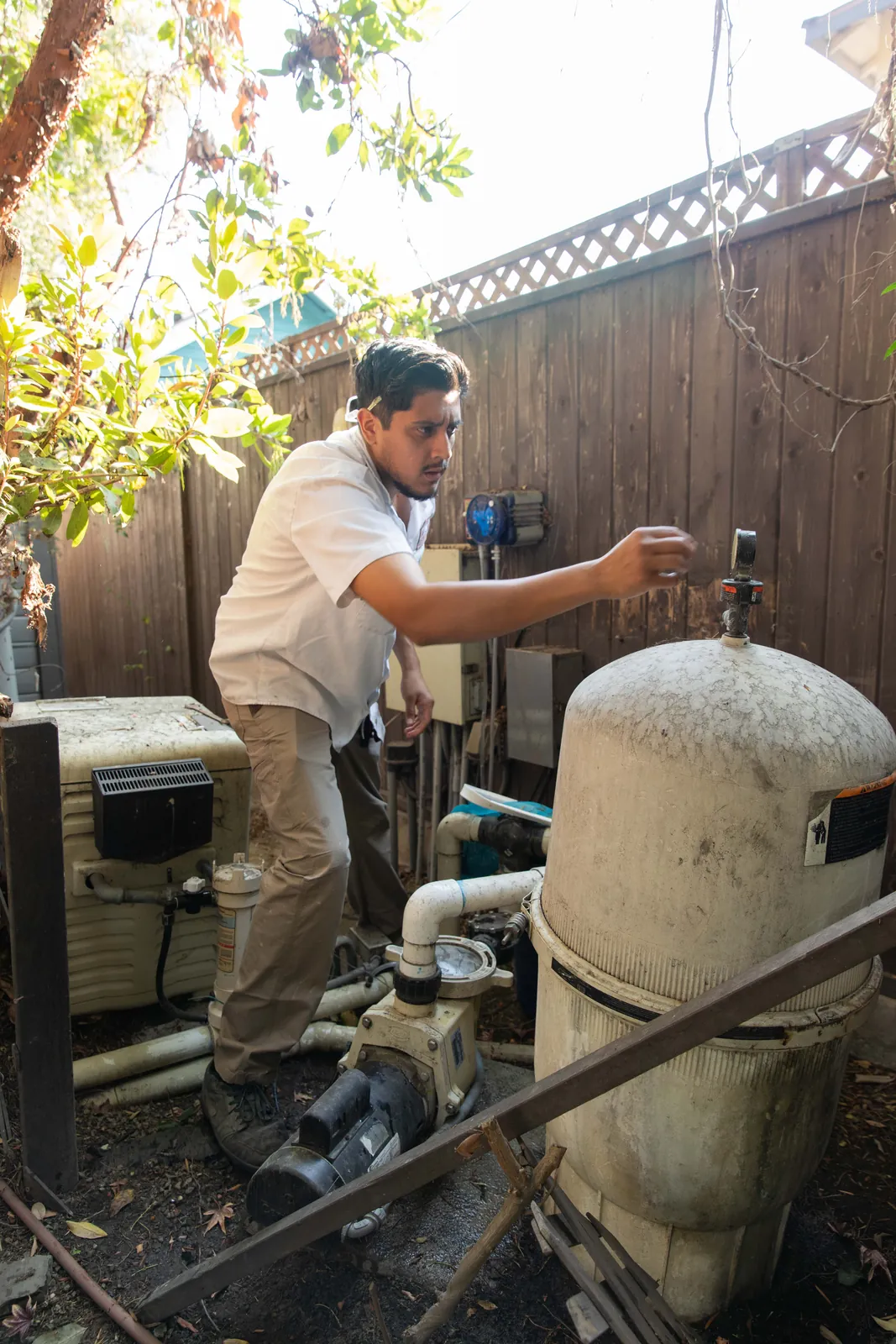 Filter service and bather-load adjustment