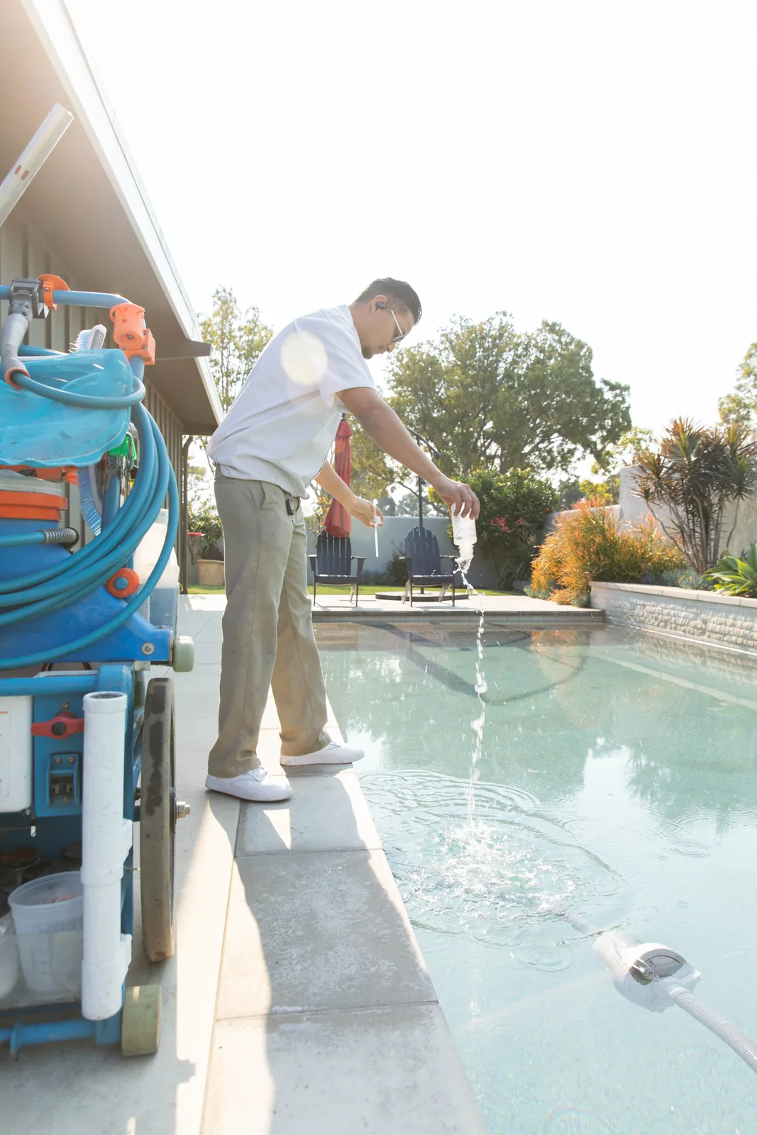 Wrigley, Long Beach pool filter cleaning